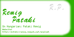 remig pataki business card